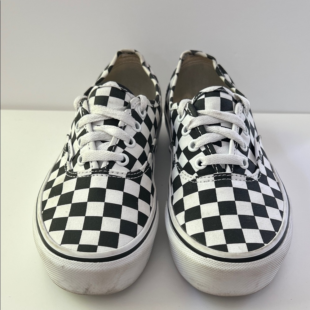 Vans Black and White Checkered Sneakers - Picture 5 of 7